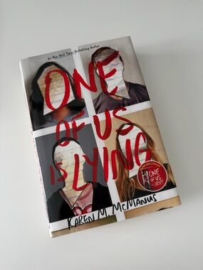 One of Us Is Lying by Karen M. McManus - Red & White Cover